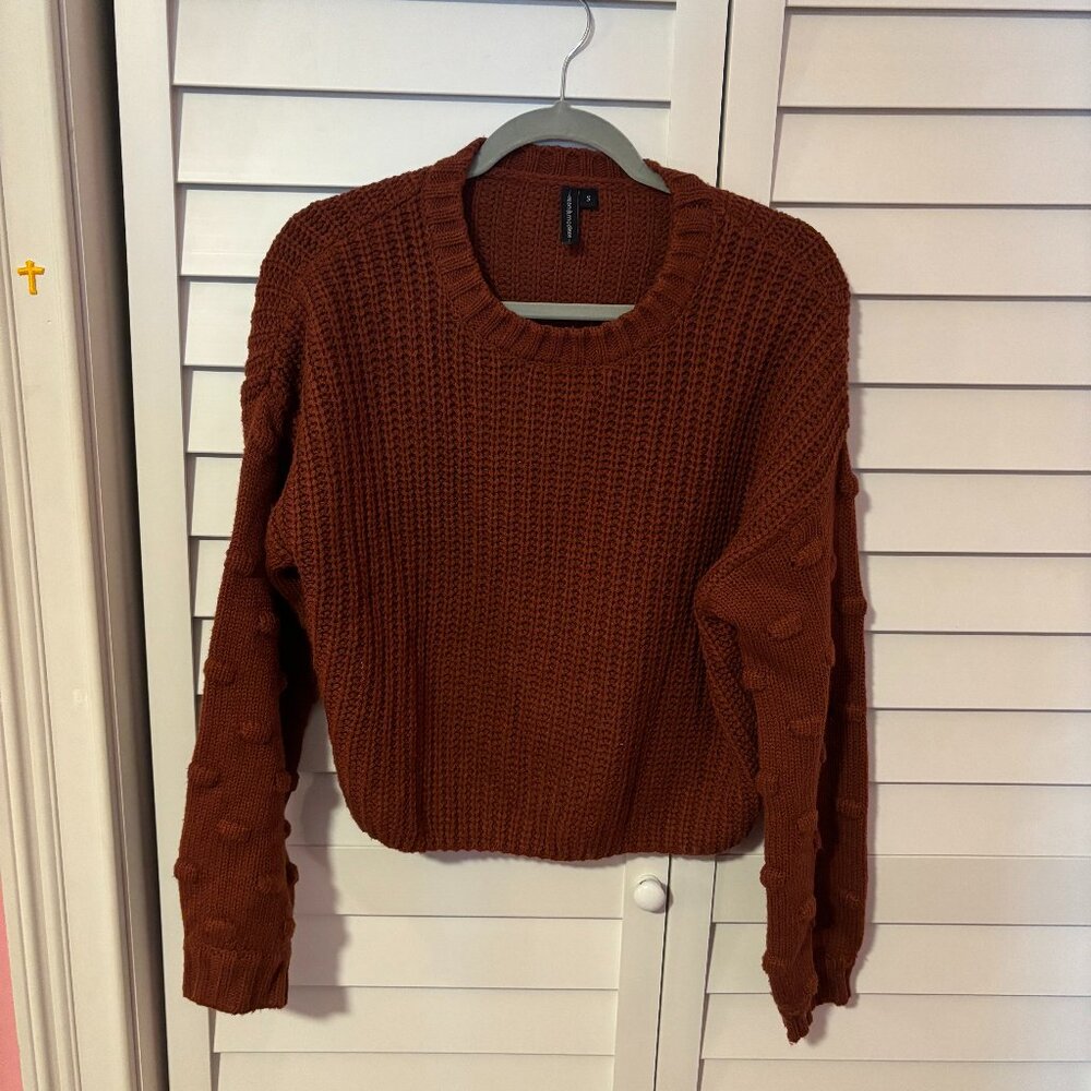 Rust orange knit sweater